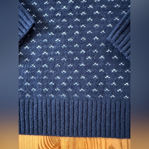 100% Lambswool Black Brown 1826 Men’s Crew Neck Sweater – Navy Blue Size Small - Picture 6 of 7